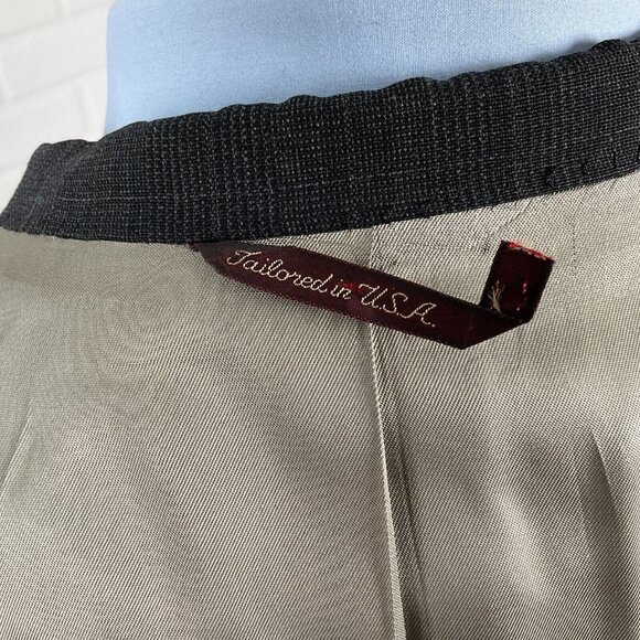 Cricketeer Blazer Men 40 Gray Black Glen Plaid Classic Career Wool Jacket VTG - Picture 10 of 16